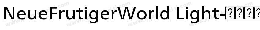NeueFrutigerWorld Light字体转换